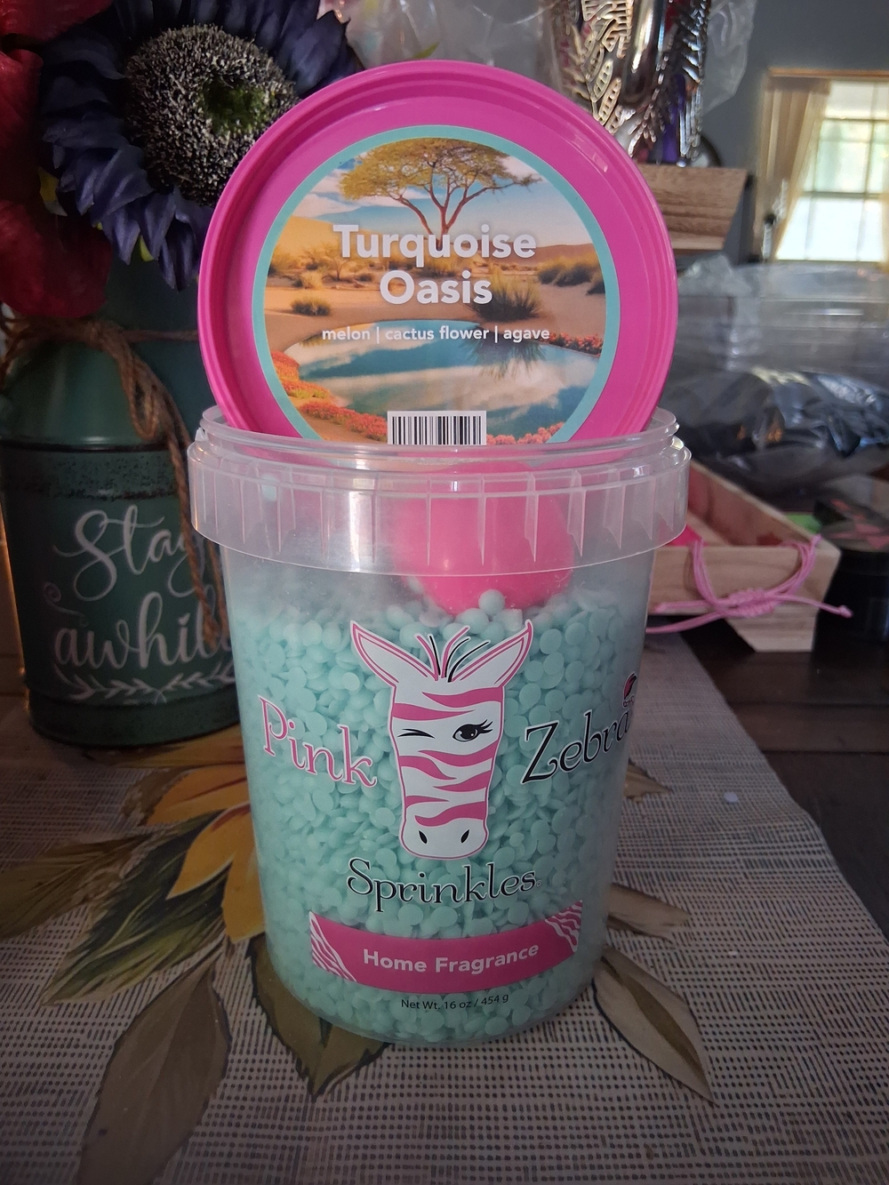 Pink Zebra Turquoise Oasis Sprinkles Home Fragrance - Pink